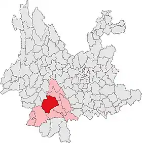 Localisation de Jǐnggǔ dǎizú yízú Zìzhìxiàn