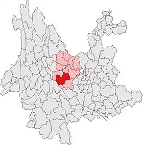 Localisation de Chuxiong