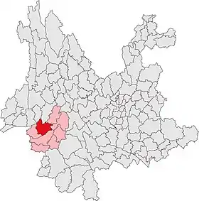 Localisation de Yǒngdé Xiàn