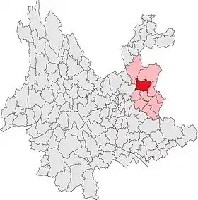 Localisation de Zhānyì Xiàn