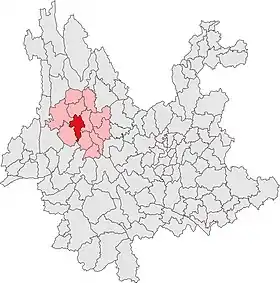 Localisation de Yàngbì yízú Zìzhìxiàn