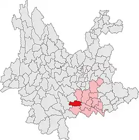 Localisation de Hónghé Xiàn