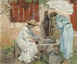 À La pompe, c. 1908.