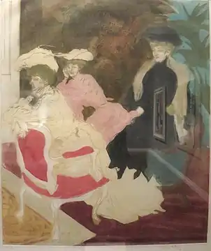  Comedy of Society, color etching and aquatint (1903), Jacques Villon