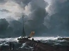 Mer agitée près d'une jetée (c. 1655), musée d'art Kimbell.