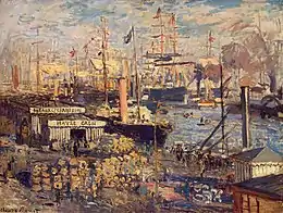 Claude Monet : Le Grand Quai au Havre (1874), musée de l'Ermitage