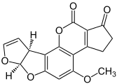 Aflatoxine B1, l'un des composés les plus cancérigènes connus.