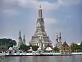 Wat Arun, vue du fleuve Chao Phraya