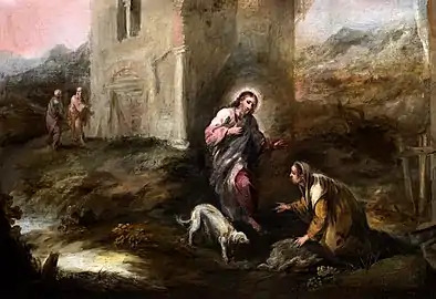 Le Christ et la Cananéenne - Francisco Antolinez y Sarabia