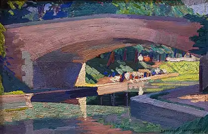 Le pont par Edouard Domergue-Lagarde