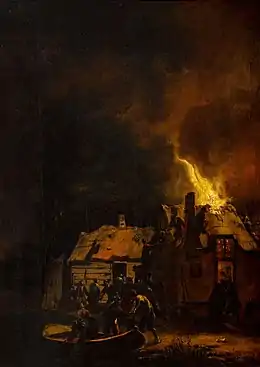 Un incendie - Egbert van der Poel