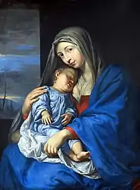 Vierge et l'Enfant Jésus endormi - Charles-Alphonse Dufresnoy ou Philippe de Champaigne