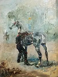 L'artilleur sellant son cheval (1879)