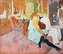 Salon Rue des moulins (1894), pastel, Albi, musée Toulouse-Lautrec.