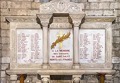 Monument aux Morts de la paroisse de Saint-Salvi