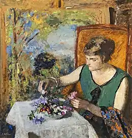Femme au bouquet,  Édouard Vuillard  (1925)