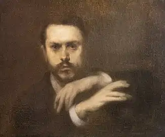 Eugène Carrière Portrait de Gustave Geffroy, 1891, huile sur toile, Musée Toulouse-Lautrec.