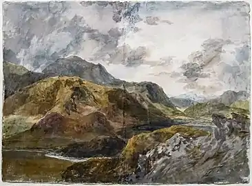 Snowdon and Dinas Emrys from above Beddgelert - William Turner - Tate Britain