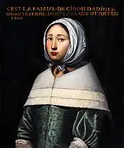 Portrait de la femme de Giron Dadines - XVIIe Auteur anonyme ,
