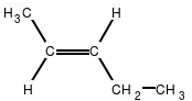 Formule développée du (E)-pent-2-ène