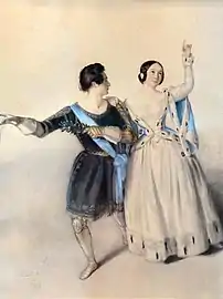 Couple de personnage de théâtre - Firmin Salabert