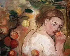 Jeune femme à la pomme - Marie Bermond