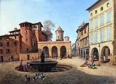 Place de la Fontaine de Gaillac (Griffoul) (vers 1850), musée des Beaux-Arts de Gaillac.