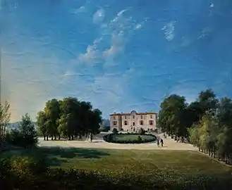 Vue nord du parc et du Château de Foucaud (1840) - Jean-Louis Petit