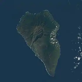 Image satellite de La Palma.