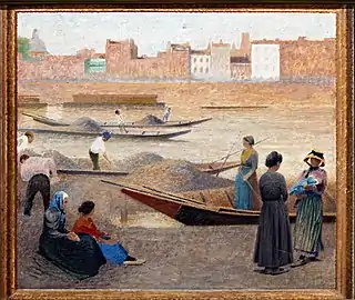 Autour des pêcheurs de sable (1902), huile sur toile.