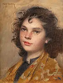 Portrait de fillette (1892), huile sur toile.