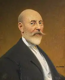 Portrait du député Paul Gouzy, huile sur toile.