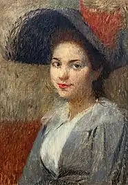 Portrait en buste de Clémence Yarz (1893), huile sur toile.