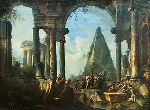 Alexandre le Grand devant le tombeau d'Achille - Giovanni Paolo Panini