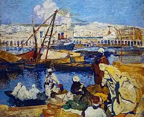 Embarquement au port d'Alger - Léon Cauvy