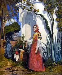 Femme orientale à la fontaine - Charles-Théodore Frère