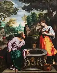Jésus et la Samaritaine - anciennement attribué à Benvenuto Tisi