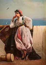 Jeune orientale sur une terrasse à Alger - Maxime Noiré