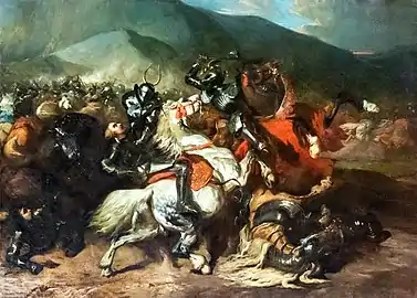 La bataille de Baugé, 1839 - Alfred de Dreux