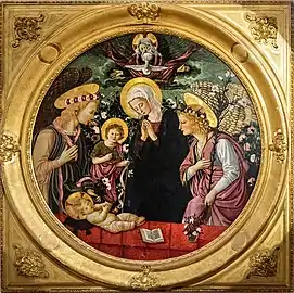 Vierge à l'Enfant avec saint Jean-Baptiste et deux anges - Pseudo Pier Francesco Fiorentino