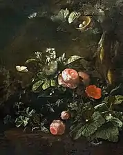 Rosiers, fleurs, insectes et serpents - Elias van den Broeck