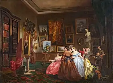 L'Atelier du peintre (vers 1860), huile sur toile.