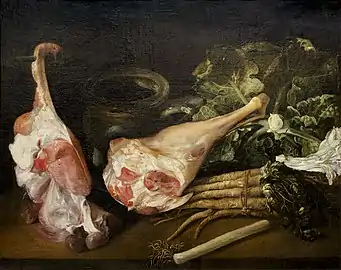 Table de cuisine, huile sur toile, Caen, Musée des beaux-arts