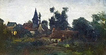 Paysage avec église, Bayeux, musée d'Art et d'Histoire Baron-Gérard.