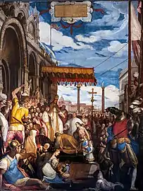 Il Barbarossa bacia il piede al Papa, Sala del Maggior Consiglio, Venise, Palais ducal.