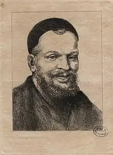 Reproduction d'un portrait de François Rabelais.