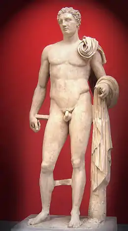 Hermès d'Atalante, copie romaine d'une œuvre attribuée à Lysippe. Musée national archéologique d'Athènes.