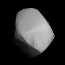 Description de l'image 001407-asteroid shape model (1407) Lindelöf.png.