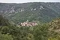 Peyreleau depuis Le Rozier & Gorges de la Jonte.