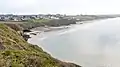 La plage de Kervel vue depuis les falaises de Beg ar Véchen.